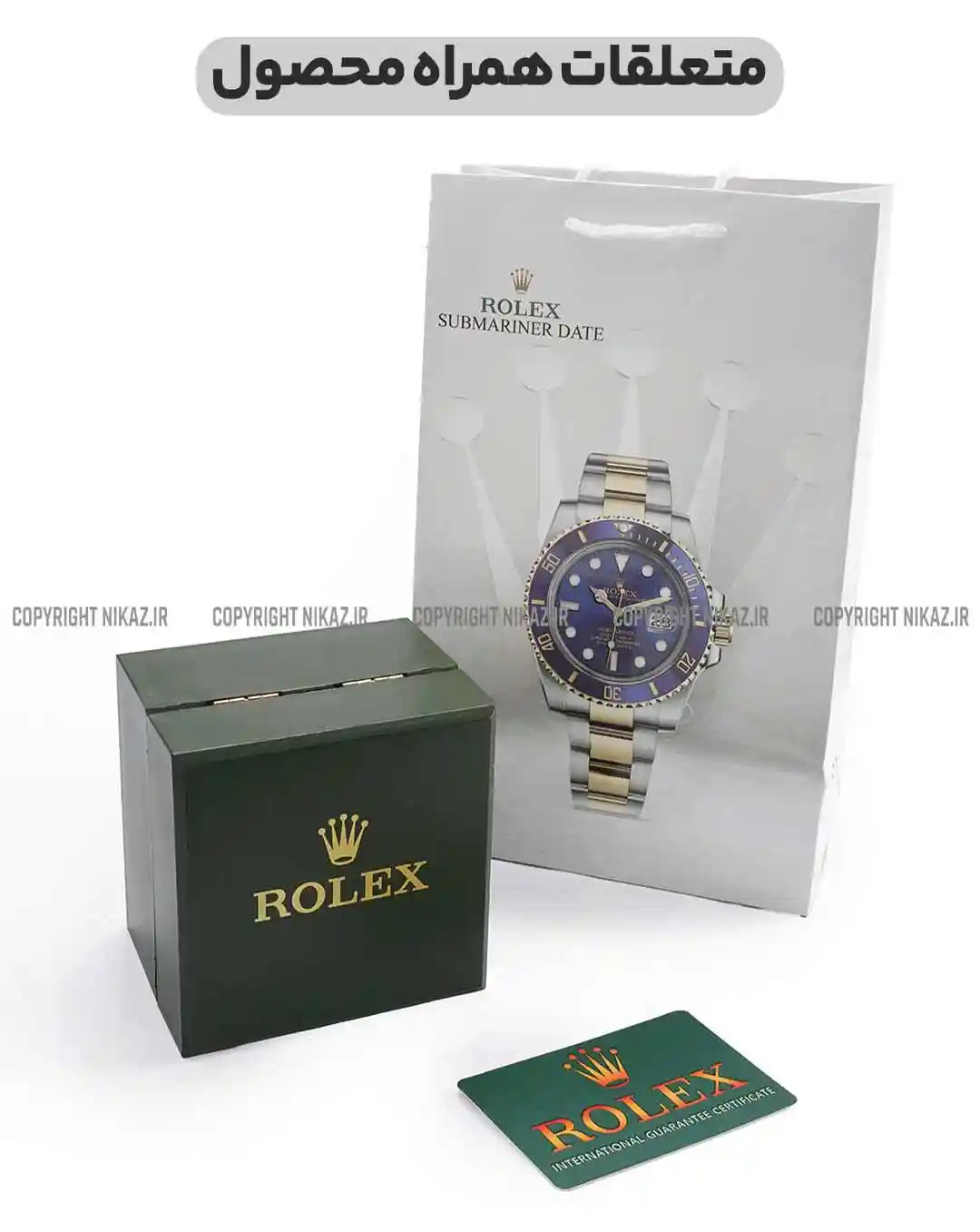 خرید ساعت مچی مردانه رولکس ROLEX مدل DAY DATE کد 1087 بند استیل نقره ای و صفحه مشکی