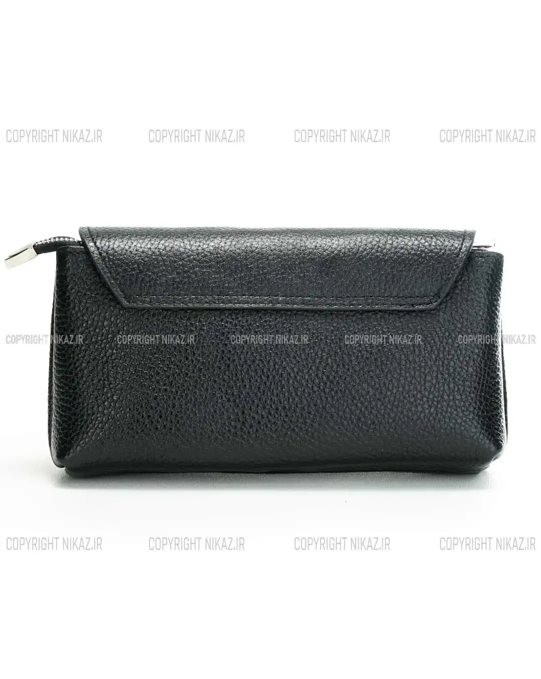 کیف دوشی زنانه چرم طبیعی مدل بهسا کد 1570 رنگ مشکی و جنس چرم فلوتر گاوی و دارای بند بلند رودوشی قابل تنظیم و دارای محفظه زیاد