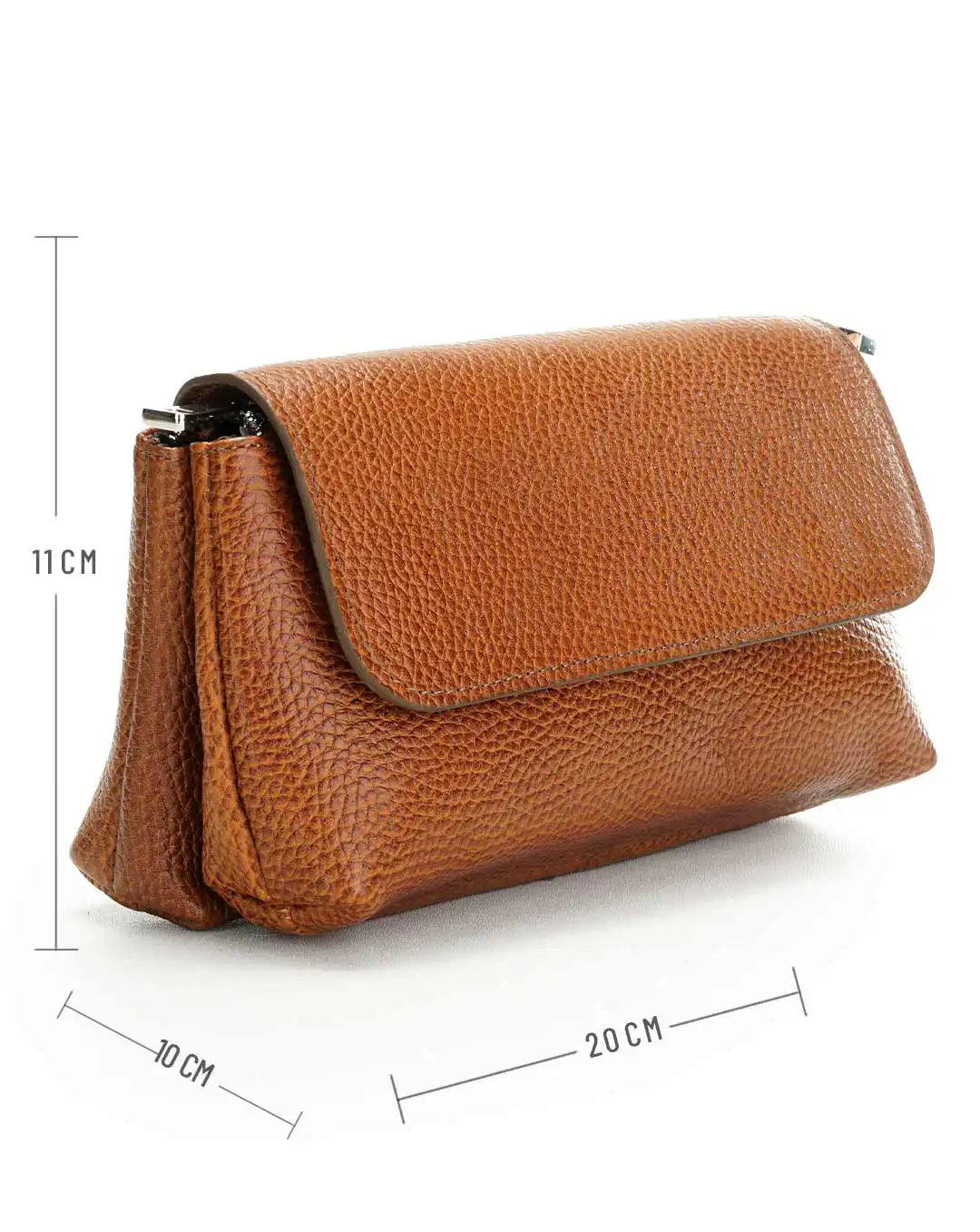 کیف دوشی زنانه چرم طبیعی مدل بهسا کد 1571 رنگ عسلی و جنس چرم فلوتر گاوی و دارای بند بلند رودوشی قابل تنظیم و دارای محفظه زیاد